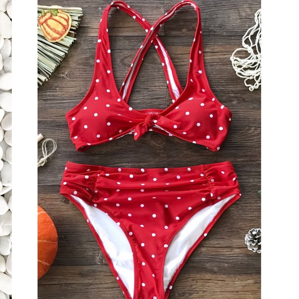 Red Polk a Dot Bikini
